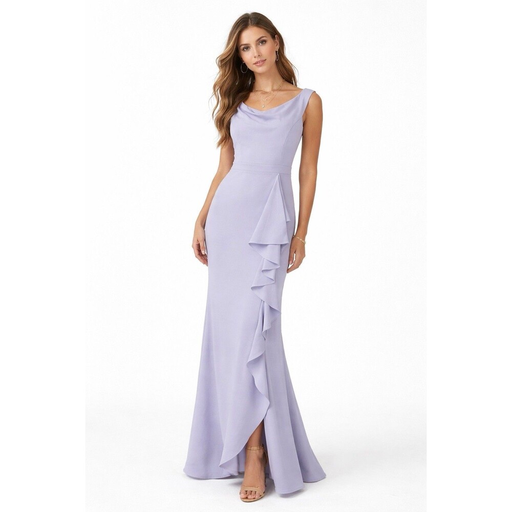 Lulus Song of Love Lavander  Off-the-Shoulder Maxi Dress Size Large